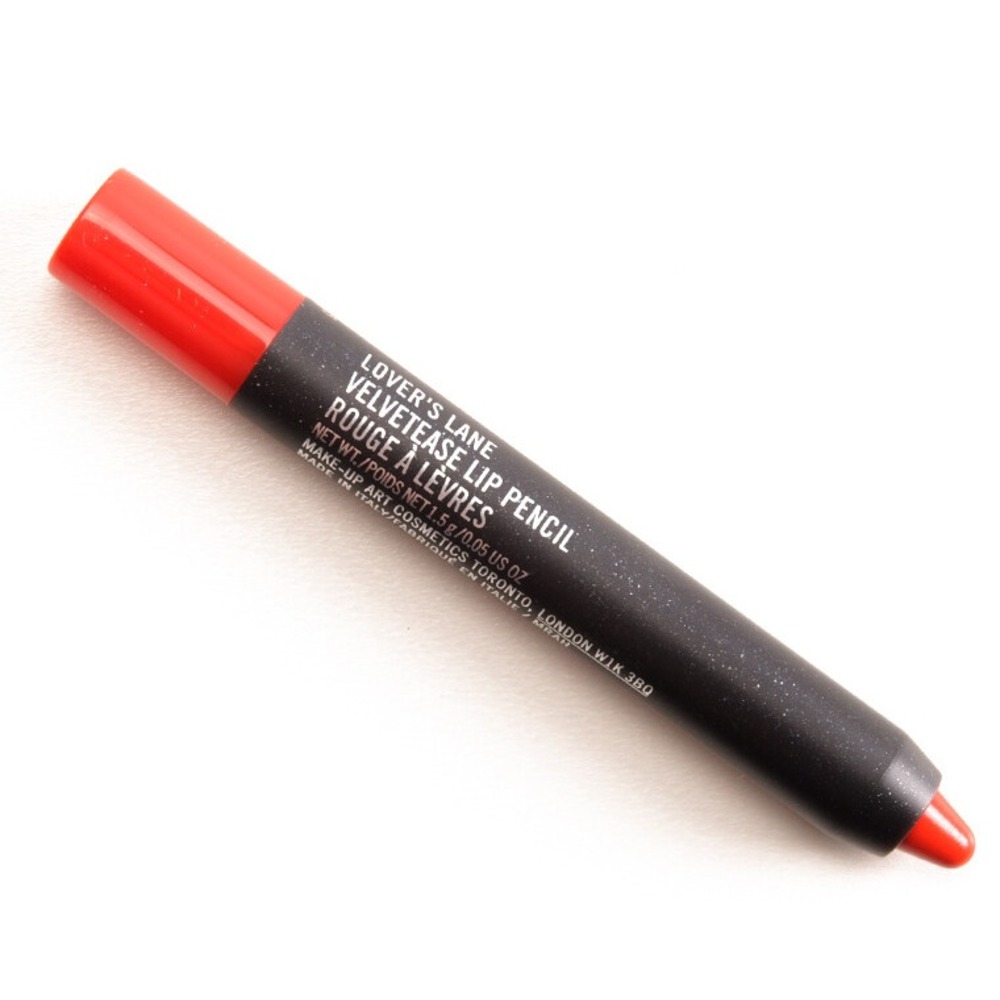 MAC Velvetease Lip Pencil LOVERS LANE 1.5g .05oz Deep‎ Orange Brand New